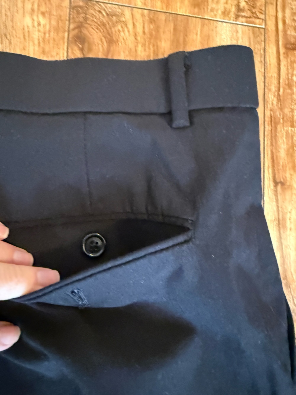 TOMMY HILFIGER Men's Classic Black Dress Pants Straight Front Slacks Size 33x32 - Picture 9 of 9
